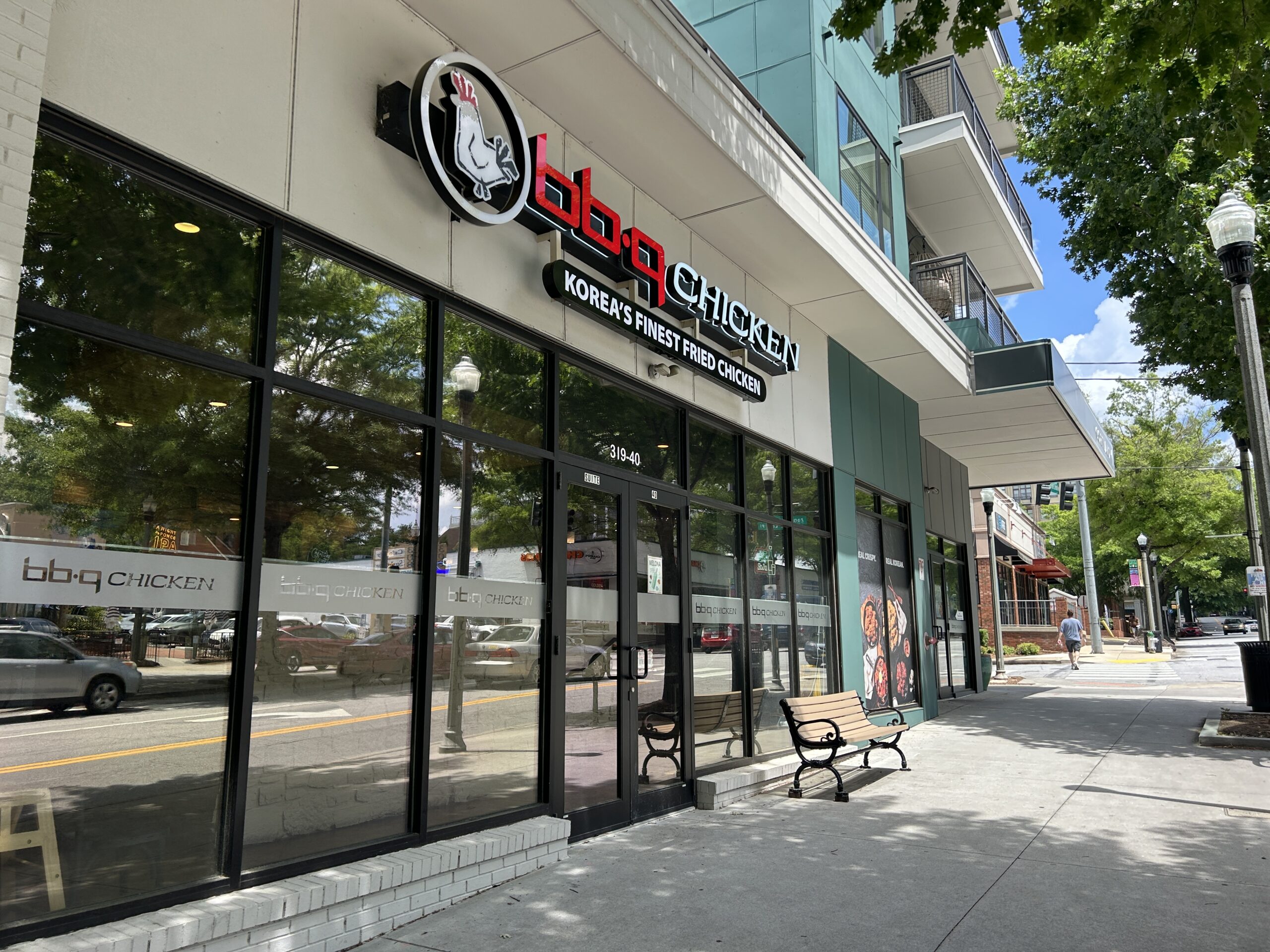 Exterior image of bb.q chicken restaurant in Decatur, GA
